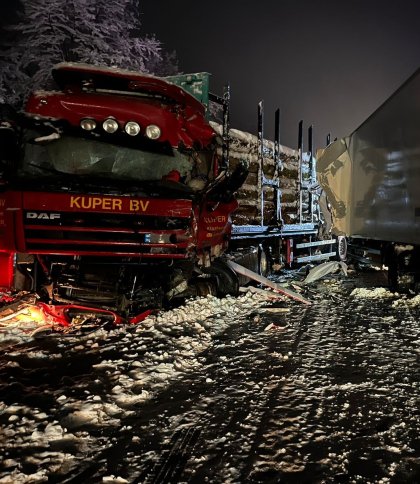 На Львівщині внаслідок зіткнення двох вантажівок постраждало троє осіб