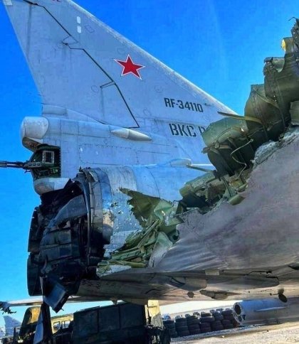 Пошкоджений російський літак