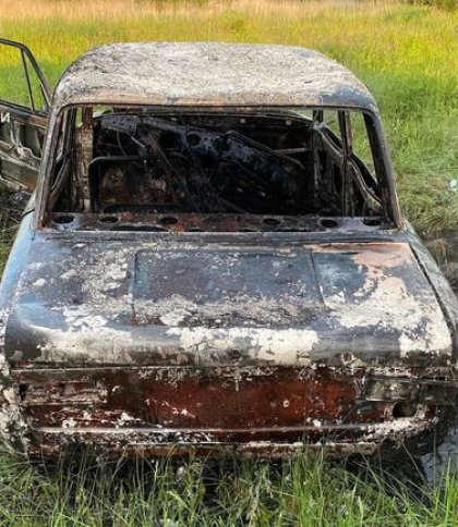 У Бориславі вщент згорів автомобіль: вогнеборці показали фото його залишків