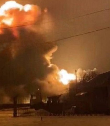 Наслідки атаки на нафтобазу в Курській області Росії, фото «Суспільного»