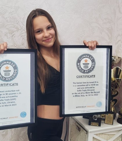 12-річна українська спортсменка вдруге потрапила до Книги рекордів Гіннеса