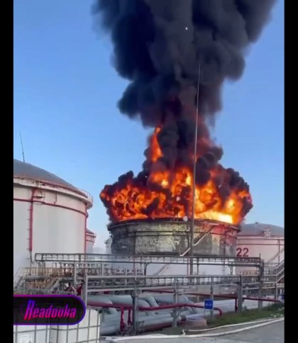 У Росії в Краснодарському краї горить нафтобаза (відео)