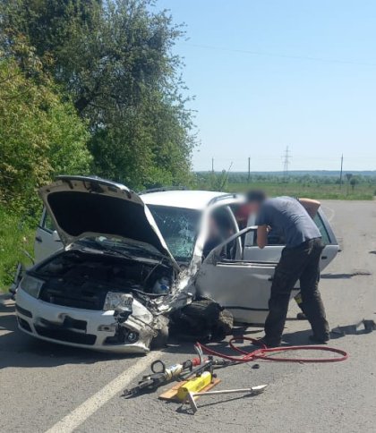 Škoda Fabia на місці аварії
