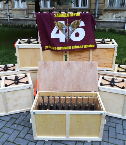 На Львівщині передали понад сотню дронів військовим аеромобільної бригади