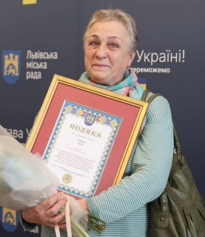 Ганна Чаус, переможниця конкурсу "Найкращий двірник Львова 2024"