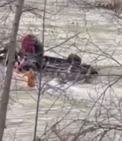 Небайдужі врятували пасажирів автомобіля, який упав у гірську річку з моста