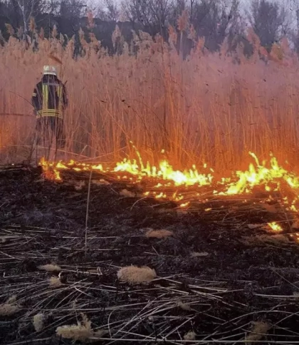 У Львівському районі постраждав 44-річний чоловік через пожежу сухої трави