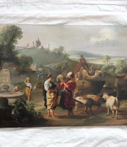 Картина Яна Лінсена "Єліезер і Ребека біля криниці"