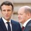Президент Франції Емманюель Макрон та Федеральний канцлер Німеччини Олаф Шольц