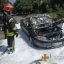 В Дрогобичі полум'я знищило автомобіль