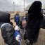 Зустріч евакуйованих людей на львівському вокзалі
