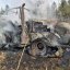 Залишилися лише обгорілі частини: на Самбірщині під час польових робіт спалахнув трактор