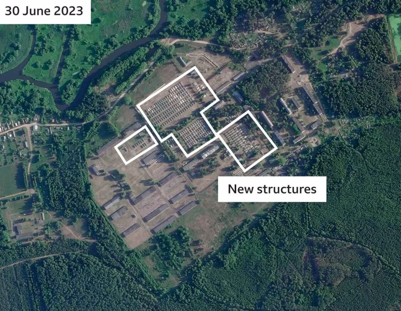 Табір «вагнерівців» у Білорусі. Фото: BBC Verify