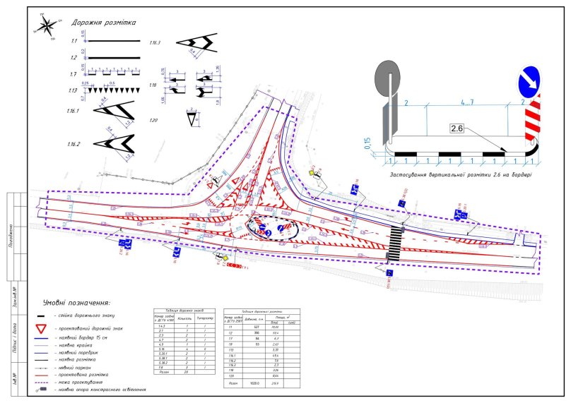 Оновлена схема руху на перехресті вулиць Дяченко — Садова у Пустомитах
