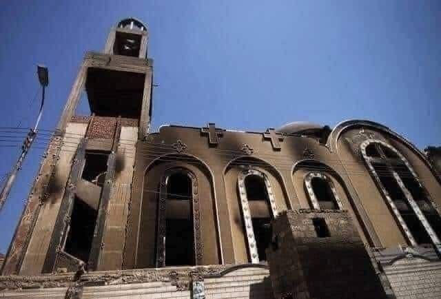 Єгипетська церква, яку охопив вогонь. Фото: Doron Peskin