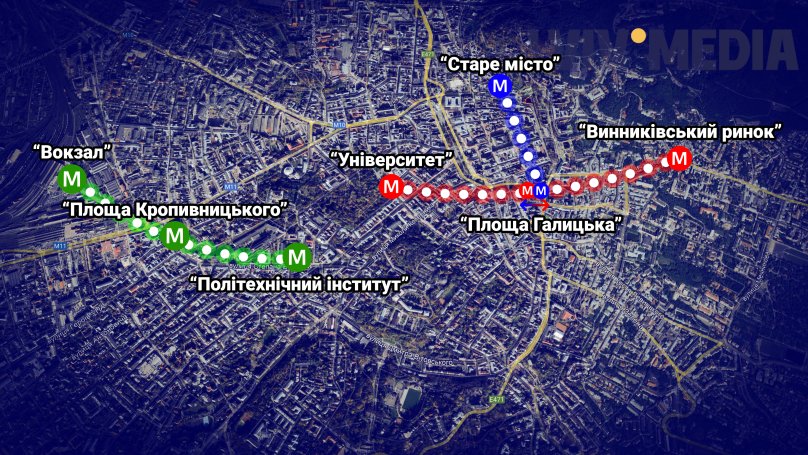 Схема проєкту львівського метро