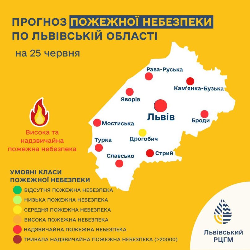 На Львівщині прогнозують надзвичайну пожежну небезпеку у найближчі дні – 01