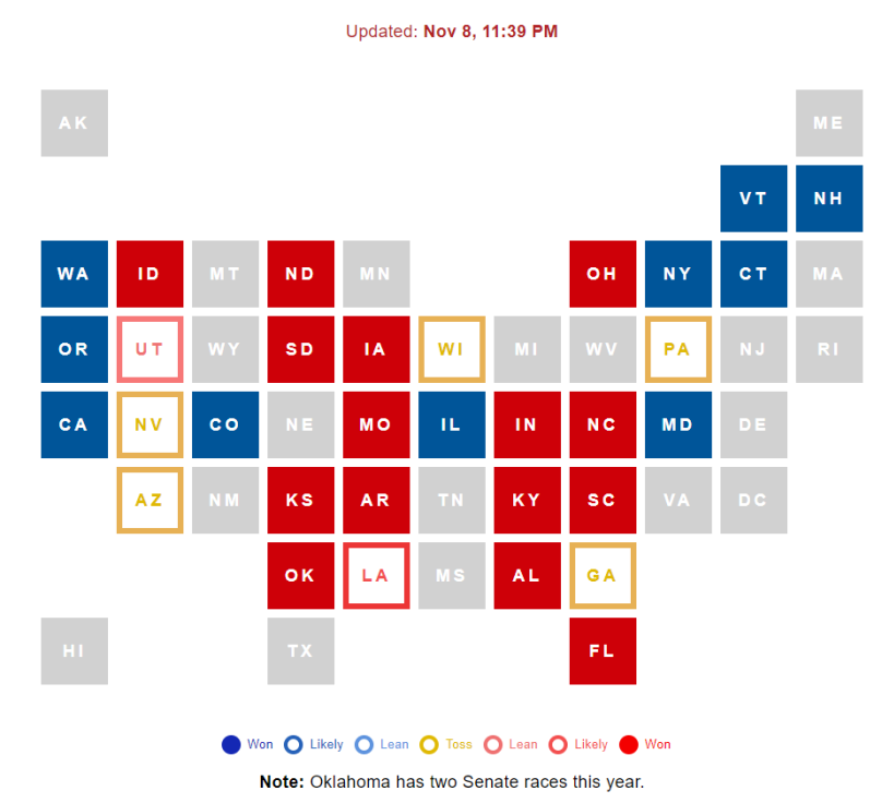 Вибори в США: Сенат поки порівну, а Палата представників — за республіканцями (результати онлайн) – 01
