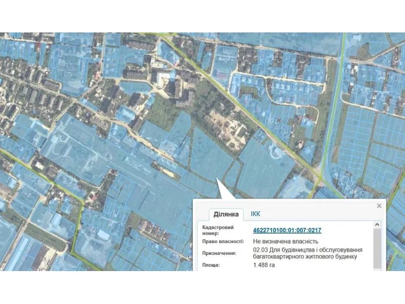 Розташування ділянки, яку продали на аукціоні