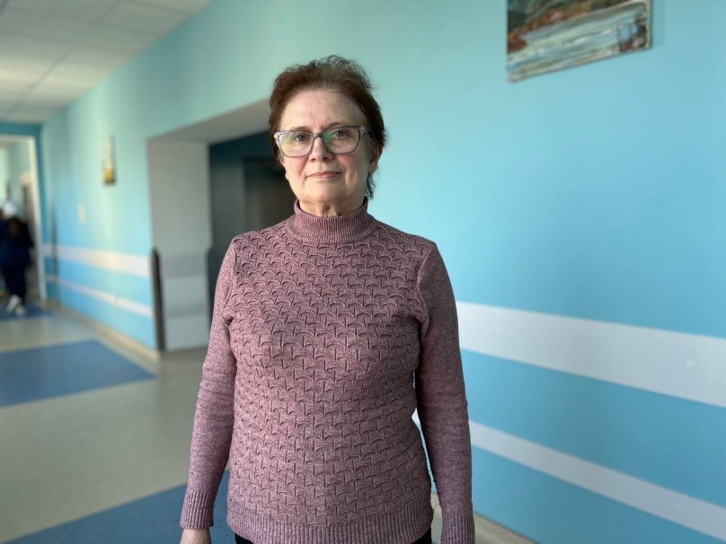 На фото пані Галина після операції