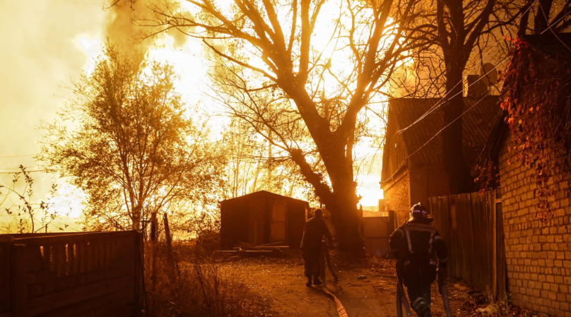 Пожежа у Будьонівському районі в Росії