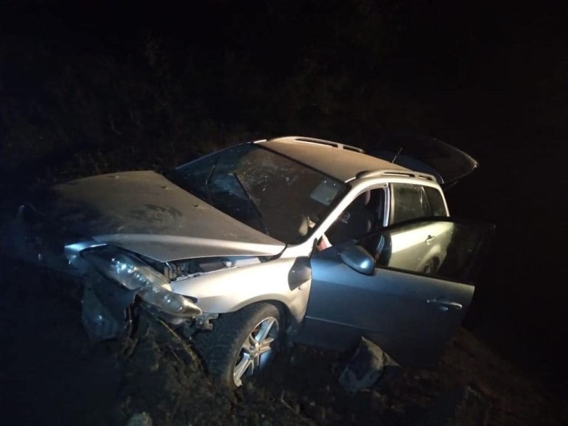 Автівка, яка потрапила у ДТП. Фото: Поліція Львівської області
