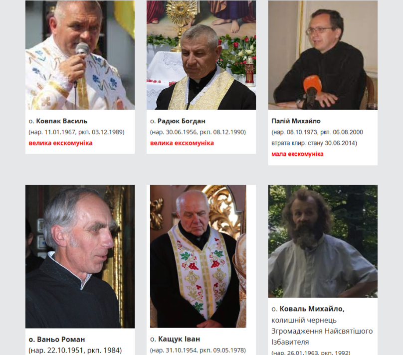 Скриншот сайту УГКЦ