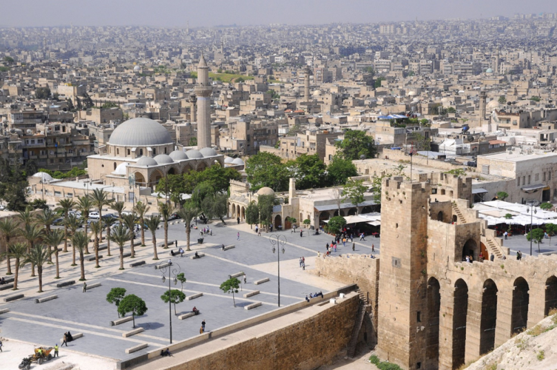 Вид на стару частину міста Алеппо, квітень 2009, фото:Gerhard Huber