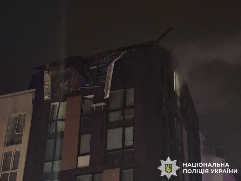 Місце влучання російського дрона