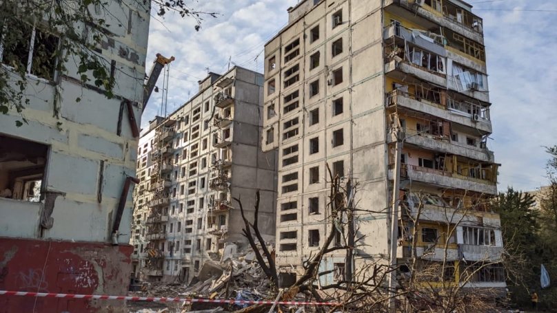 Пошкоджені після ракетної атаки росіян будинки. Фото: голова Запорізької ОВА