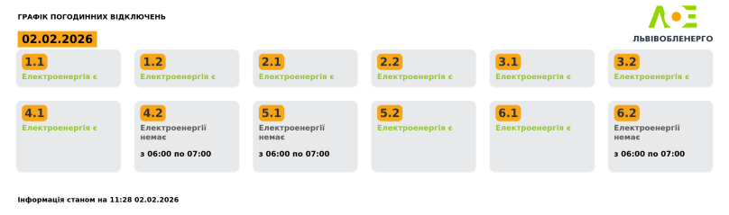 На Львівщині 2 лютого вимикатимуть світло: графіки – 01
