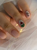 Новорічний манікюр на короткі нігті 2026: найкращі дизайни – 13