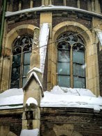 Пошкоджені вікна храму святих Ольги та Єлизавети