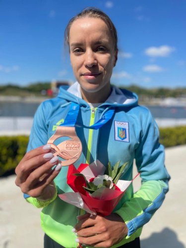Валерія Терета,  яка здобула срібну медаль у каное-двійці на дистанції 200 метрів