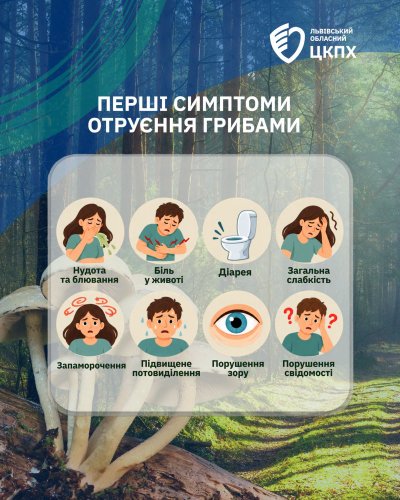 Симптоми отруєння грибами