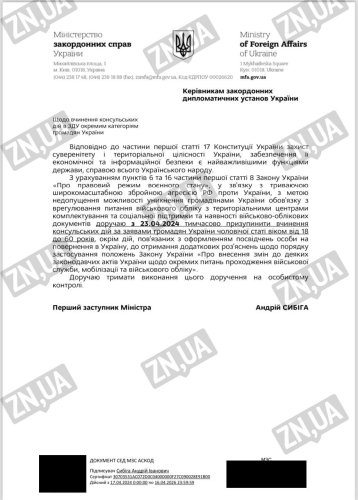 МЗС України з 23 квітня обмежує консульські послуги для чоловіків призовного віку – 01