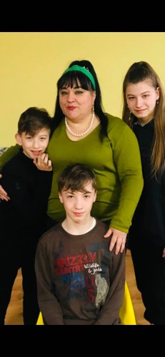 Марія Скутарь з дітьми. Фото: ЛМР