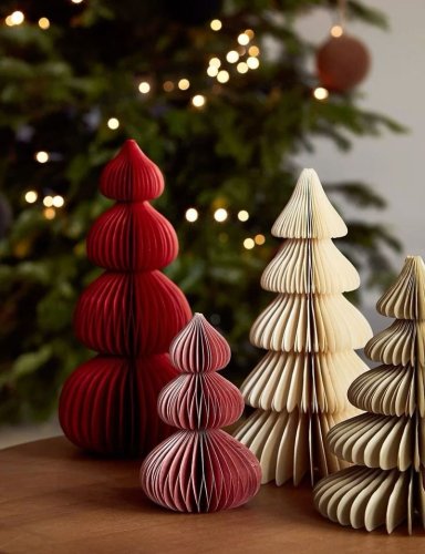  Об’ємні паперові ялинки. Фото: pinterest